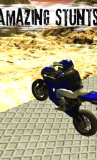 Pesada moto acrobacias 3D jogo de simulador de corrida 3