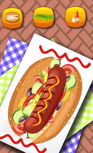 Hotdog - Free girls kids fast food lovers Cooking – maker dress up Game 2