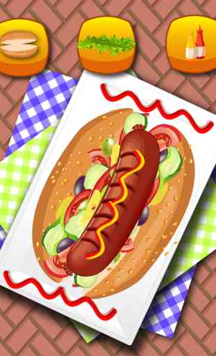 Hotdog - Free girls kids fast food lovers Cooking – maker dress up Game 4