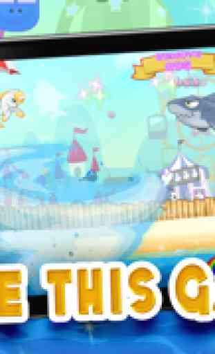 Pouco Magia Unicorn Dash: My Pony Princesa vs Shark Attack Jogo Tornado bonito - tudo gratuito 1