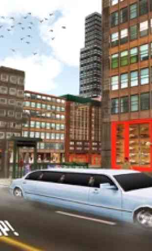 limousine de luxo da cidade de táxi de condução do carro 3D 2