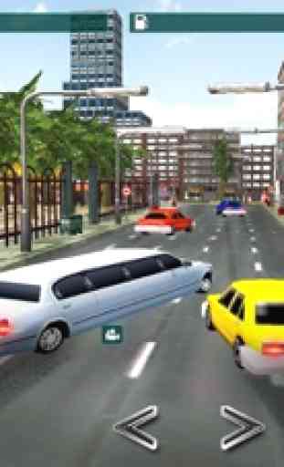 limousine de luxo da cidade de táxi de condução do carro 3D 3
