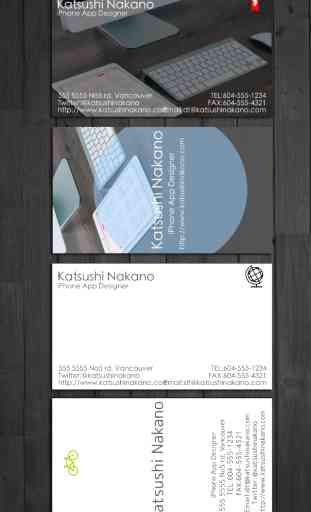 BusinessCardDesigner - Máquina de Cartão de Visita, o Criador, Editor, Modelos, Projetos com PDF, AirPrint e função de e-mail 1