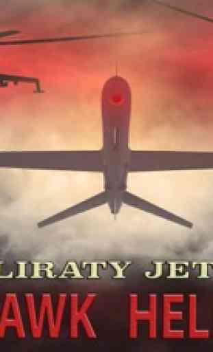 militar jet Blackhawk 3D - voando armadura helicóptero Metal Storm 1