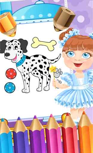 Meu animal de estimação filhote de cachorro para colorir Desenho Livro para Jogos de Criança 4
