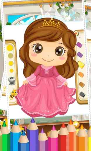 Minha Princesinha Para Colorir Páginas De Livro - Pintura Incrível E Doodle De Empate Para O Jogo De Crianças 2