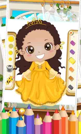 Minha Princesinha Para Colorir Páginas De Livro - Pintura Incrível E Doodle De Empate Para O Jogo De Crianças 3
