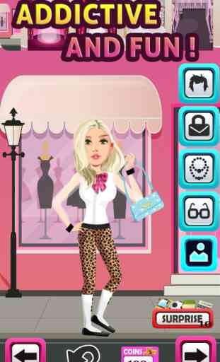 My Girl Colégio Moderno Fashion Boutique Shopping Vida Dress Up Game 2