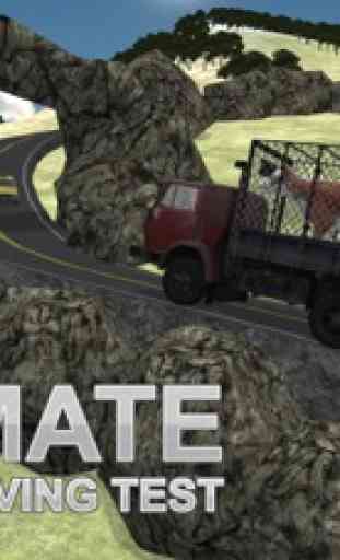 Off Road animais transporte de fazenda - condução do caminhão e estacionamento jogo de simulador 3