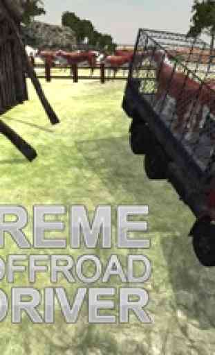 Off Road animais transporte de fazenda - condução do caminhão e estacionamento jogo de simulador 4