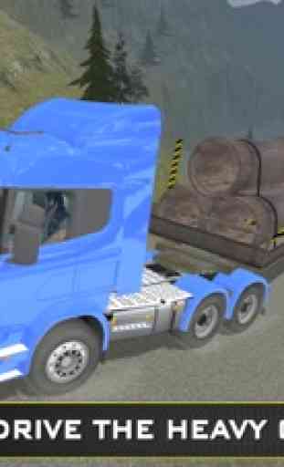 Fora estrada carga reboque pesado caminhão simulaç 1