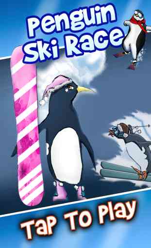 Pinguim de Esqui Top Race Jogo Grátis - Fácil Crianças Neve Corrida 1