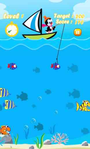 jogo de pesca pinguim - pegar peixes splashy no barco 3