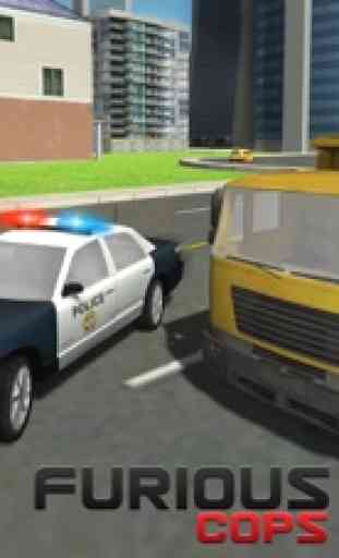 Motorista 2016 do carro de polícia - perseguição 3D e apreensão carros que violem as regras de trânsito 3