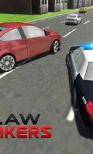 Motorista 2016 do carro de polícia - perseguição 3D e apreensão carros que violem as regras de trânsito 4