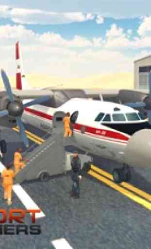 Polícia Avião Transporte Jail - 3D vôo Piloto e Transporter Bus Jogo de Simulação 4