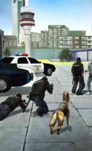 Polícia Dog perseguição Simulator 3D - Um jogo de simulação de perseguição aeroporto impossível 1