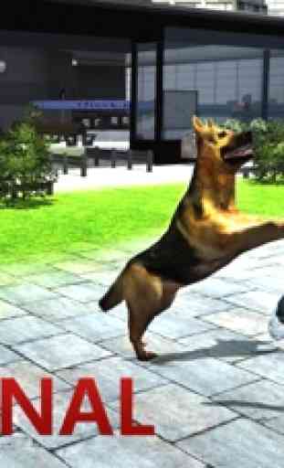 Polícia Dog perseguição Simulator 3D - Um jogo de simulação de perseguição aeroporto impossível 2