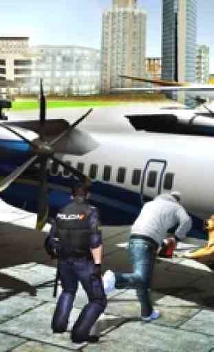 Polícia Dog perseguição Simulator 3D - Um jogo de simulação de perseguição aeroporto impossível 4