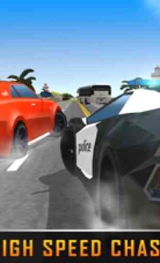 Motorista do carro de polícia perseguição Robbers 1