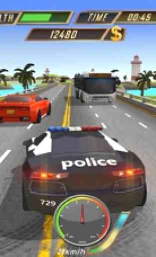 Motorista do carro de polícia perseguição Robbers 3