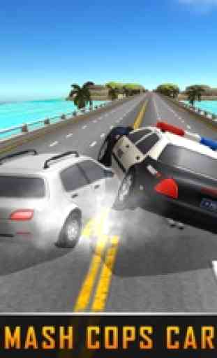 Motorista do carro de polícia perseguição Robbers 4