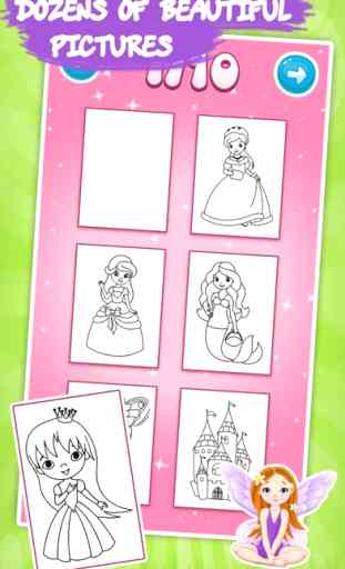 Princesas desenhos para colorir para crianças 3