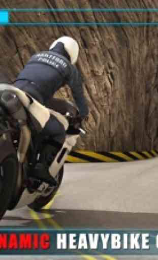 Rápido polícia motociclista 3d - escalando jogo de corrida morro 4