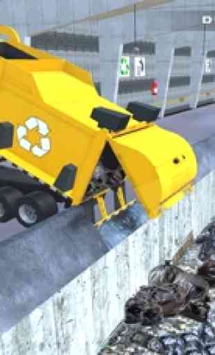 caminhão de lixo real que arvoram simulador 3D - dirigindo caminhão de lixo na cidade 3