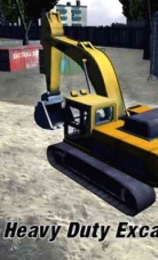 Areia Escavadeira - Heavy máquina Dever Digger Guindaste de construção Dump Truck Loader 3D Simulator Jogo 2