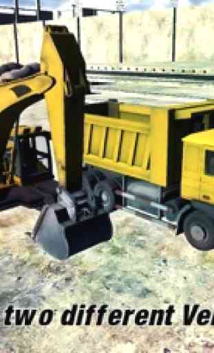 Areia Escavadeira - Heavy máquina Dever Digger Guindaste de construção Dump Truck Loader 3D Simulator Jogo 4