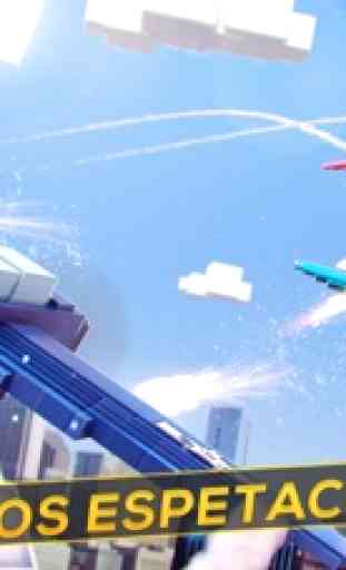 Militar Pixel Plane Wars: Guerra no céu 3D 2