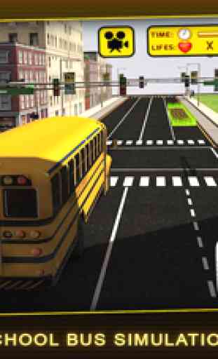 School Bus Simulator 3D - louca na cidade & Take desafios dever de estacionamento para o divertimento dos miúdos 1
