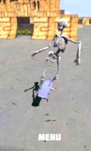 Skate de esqueleto - Wacky skate jogo! 3