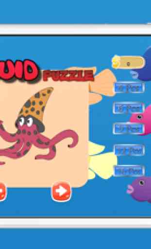 Squid Ocean Animals Puzzle Jigsaw Match Free Learning Games for Kids In Kindergarten 2