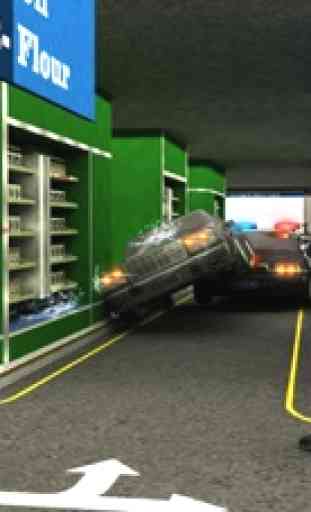Super Mercado do motorista de carro 3D: Polícia tiro Gangster em Mad Crime City 3