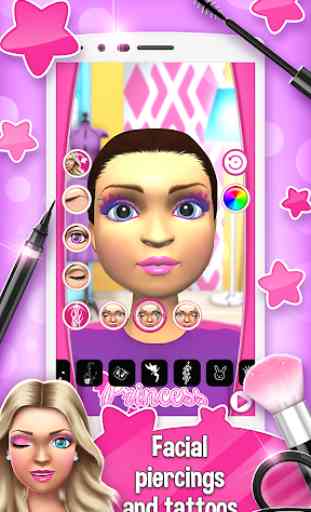 Jogos de maquiar 3D – Princesa 3
