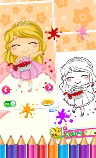 Menina Sweet Little Coloring Book Art Studio pintar e desenhar Crianças: Jogo Dia dos Namorados 3