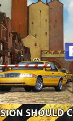 Taxi Cab Driver 2016 - Amarelo de estacionamento em New York City Tráfego Simulator 2