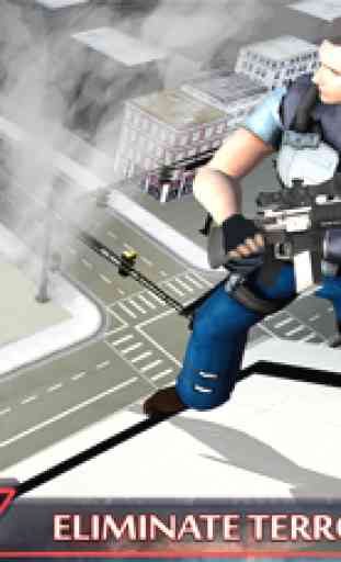 SWAT equipe da polícia atirado 3