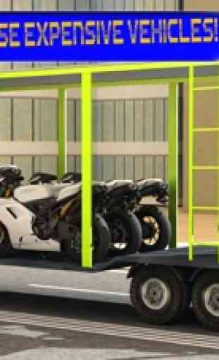 simulador de moto 3d motorista de caminhão de transporte de carga 3