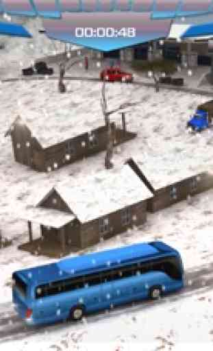 cidade do inverno off-road ônibus colina simulador de condução em 3D 2