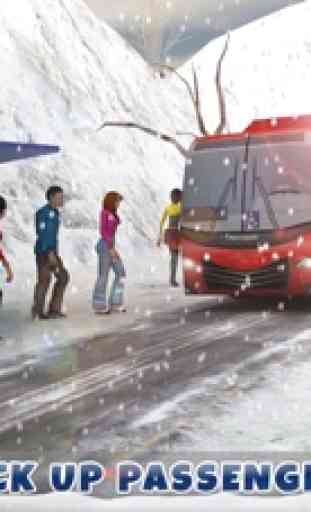 cidade do inverno off-road ônibus colina simulador de condução em 3D 3