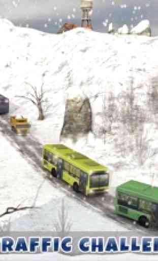 cidade do inverno off-road ônibus colina simulador de condução em 3D 4
