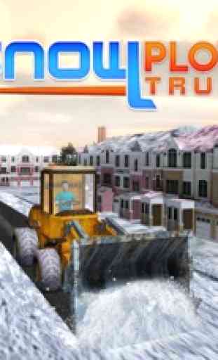 Inverno Snow Plow Truck Simulator 3D - Real Escavadeira guindaste Simulator Jogo 1