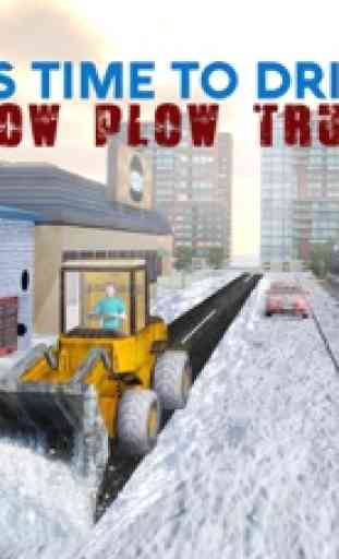 Inverno Snow Plow Truck Simulator 3D - Real Escavadeira guindaste Simulator Jogo 3