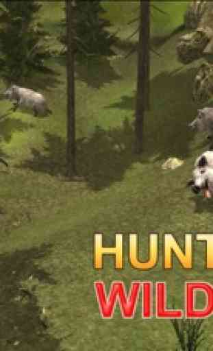 Selvagem simulador caçador de javali - atirar em animais em tiroteio jogo de simulação 1