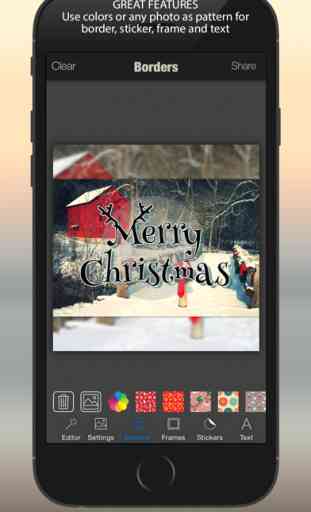 Xmas Photo Card Maker : Feliz Natal & Bom Ano Novo & Fundo, Padrões Bordas, Molduras de Fotos, Montagem & Adesivos 3