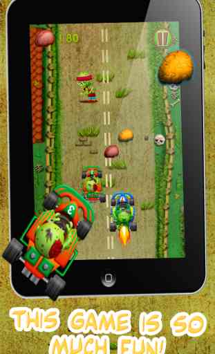 Zombie Go Kart Road Race Free Kids Game - Easy Carnivorous Shrub Turbo GoKart Car Racing Chase 3