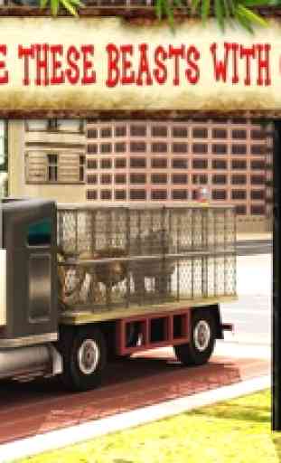 zoológico de condução do caminhão de transporte de gado e estacionamento mania 3